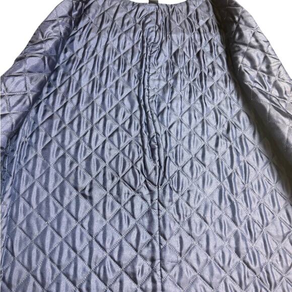 Vintage Lands' End Size 10 Petite Navy  Wool Hooded Duffle Coat Toggle Buttons - Picture 11 of 16